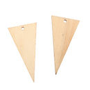 Pack of 10 Triangle Wood Shapes Charms for DIY Woodcrafts 3*5.8cm
