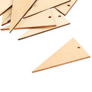 Pack of 10 Triangle Wood Shapes Charms for DIY Woodcrafts 3*5.8cm
