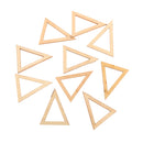 Pack of 10 Triangle Wood Shapes Charms for DIY Woodcrafts 2.9*3.5cm