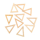 Pack of 10 Triangle Wood Shapes Charms for DIY Woodcrafts 2.9*3.5cm