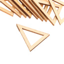 Pack of 10 Triangle Wood Shapes Charms for DIY Woodcrafts 2.9*3.5cm