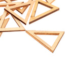Pack of 10 Triangle Wood Shapes Charms for DIY Woodcrafts 2.9*3.5cm