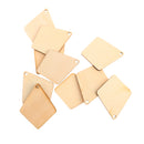 Pack of 10 Quadrangle Wood Shapes Charms for DIY Woodcrafts