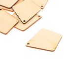 Pack of 10 Quadrangle Wood Shapes Charms for DIY Woodcrafts