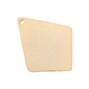Pack of 10 Quadrangle Wood Shapes Charms for DIY Woodcrafts