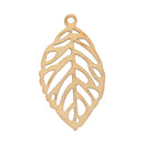 Pack of 10 Hollow Out Leaves Wood Shapes Wood Charms for Woodcrafts