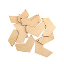 Pack of 10 Geometric Arrows Wood Shapes Charms for DIY Woodcrafts 6.1*4.5cm