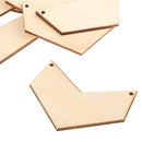 Pack of 10 Geometric Arrows Wood Shapes Charms for DIY Woodcrafts 6.1*4.5cm