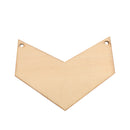 Pack of 10 Geometric Arrows Wood Shapes Charms for DIY Woodcrafts 6.1*4.5cm