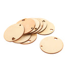 Pack of 10 Round Wood Shapes Charms for DIY Woodcrafts