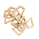 Pack of 10 Rhombus Wood Shapes Wood Charms for DIY Woodcrafts