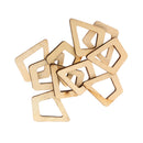 Pack of 10 Rhombus Wood Shapes Wood Charms for DIY Woodcrafts