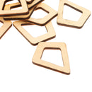 Pack of 10 Rhombus Wood Shapes Wood Charms for DIY Woodcrafts