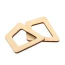 Pack of 10 Rhombus Wood Shapes Wood Charms for DIY Woodcrafts