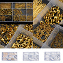 Delicate Pretty Metal Jewelry Making DIY Starter Kit Earrings Bracelet Rings Anklets Necklace Findings Craft Supplies Silver