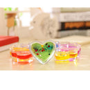 10 Pieces Heat-Resistant Clear Plastic Tea Light Container Cups Love Heart Candle Mold Handmade Wedding Decor Candles Craft Mold Tools