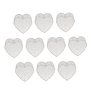 10x Lucid Plastic Tealight Cups Love Heart Candle Mold Wax Containers