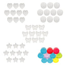 10x Lucid Plastic Tealight Cups Love Heart Candle Mold Wax Containers