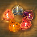 10 Pieces Heat-Resistant Clear Plastic Tea Light Container Cups Love Heart Candle Mold Handmade Wedding Decor Candles Craft Mold Tools