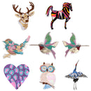 Cloth Fabric Sequined Deer Patch Applique For Embroidery Sewing Craft Supplies
