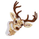 Cloth Fabric Sequined Deer Patch Applique For Embroidery Sewing Craft Supplies