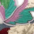 Sequined Bird Patch Applique for Sewing Embroidery Crafts Left
