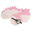 50pcs/pack Pink Apple Shape Hair Clip Card Paper Jewelry Display Cards
