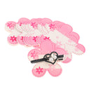 50pcs/pack Pink Plum Flower Shape Paper Hair Clip/Jewllery Display Cards