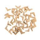50pcs/pack Antique Gold Flower Patterned Bow Metal Collar Corner for Book Angle Photo Frame Corner