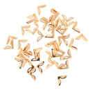 50pcs/pack Antique Gold Plain Bow Metal Collar Corner Protectors