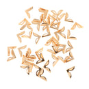 50pcs/pack Antique Gold Plain Bow Metal Collar Corner Protectors
