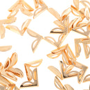 50pcs/pack Antique Gold Plain Bow Metal Collar Corner Protectors