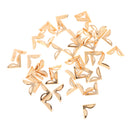 50pcs/pack Antique Gold Plain Bow Metal Collar Corner Protectors