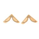 50pcs/pack Antique Gold Plain Bow Metal Collar Corner Protectors