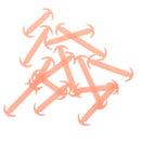 14pcs/set Glow In Dark Silicone No Tie Shoelaces for Sneaker Boots Shoes Orange