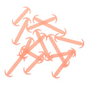 14pcs/set Glow In Dark Silicone No Tie Shoelaces for Sneaker Boots Shoes Orange