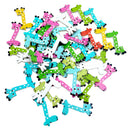 Pack of 50 Assorted Giraffe Shape Decorative Wooden Buttons for Sewing and Crafts