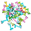 Pack of 50 Assorted Giraffe Shape Decorative Wooden Buttons for Sewing and Crafts