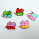 Pack of 50 Assorted Butterfly Wooden Buttons Decoration Flat Back for Sewing and Crafts
