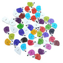 Pack of 100 Colorful Hedgehog Wooden Buttons for Sewing and Crafts