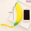 Yellow Banana Silicone Coin Purse or Pencil Case Zipped Fruit Bag