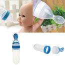 Infant Baby Silicone Feeding With Spoon Feeder Food Rice Cereal Bottle Pink