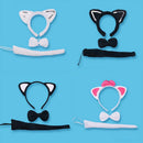 Halloween Party Cartoon Animal Ear Headband Tail Collar Cat Black 2