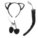 Halloween Party Cartoon Animal Ear Headband Tail Collar Cat Black 2