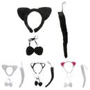 Halloween Party Cartoon Animal Ear Headband Tail Collar Cat Black 2
