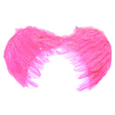 Kids Elastic Band Design Three Piece Angel Devil Wings Cosplay Party Fancy Dress Halloween Christmas Dance Costume Photography Props Pink L