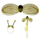 3Pc Bumble Bee Honey Girls Kids Fairy Halloween Fancy Dress Up Party Costume
