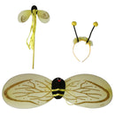 3Pc Bumble Bee Honey Girls Kids Fairy Halloween Fancy Dress Up Party Costume