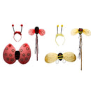 3Pc Ladybird Honey Girls Kids Fairy Halloween Fancy Dress Up Party Costume
