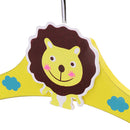 Kids Children Apparel Wardrobe Safe Hanging Coat Clothes Shirt Skirt Hanging Wooden Hanger Yellow